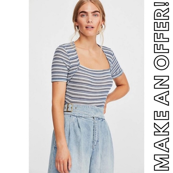 Free People Tops - FREE PEOPLE Striped Wild tee | Size M